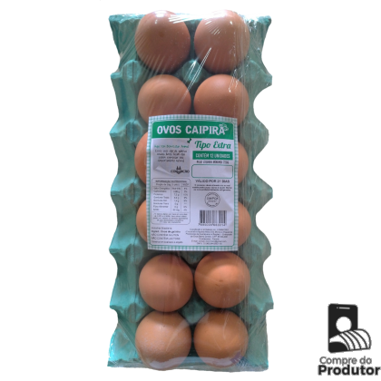 Ovos Caipiras - 12 unidades